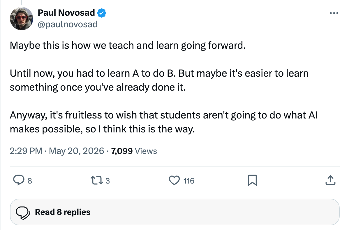 Paul Novosad on AI changing how we teach and learn