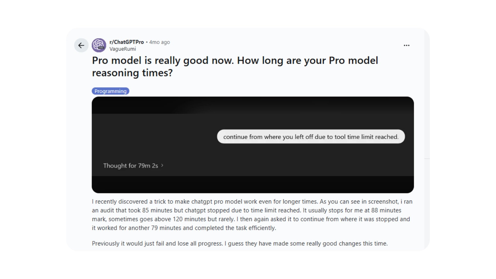 ChatGPT Pro subscription pricing screenshot