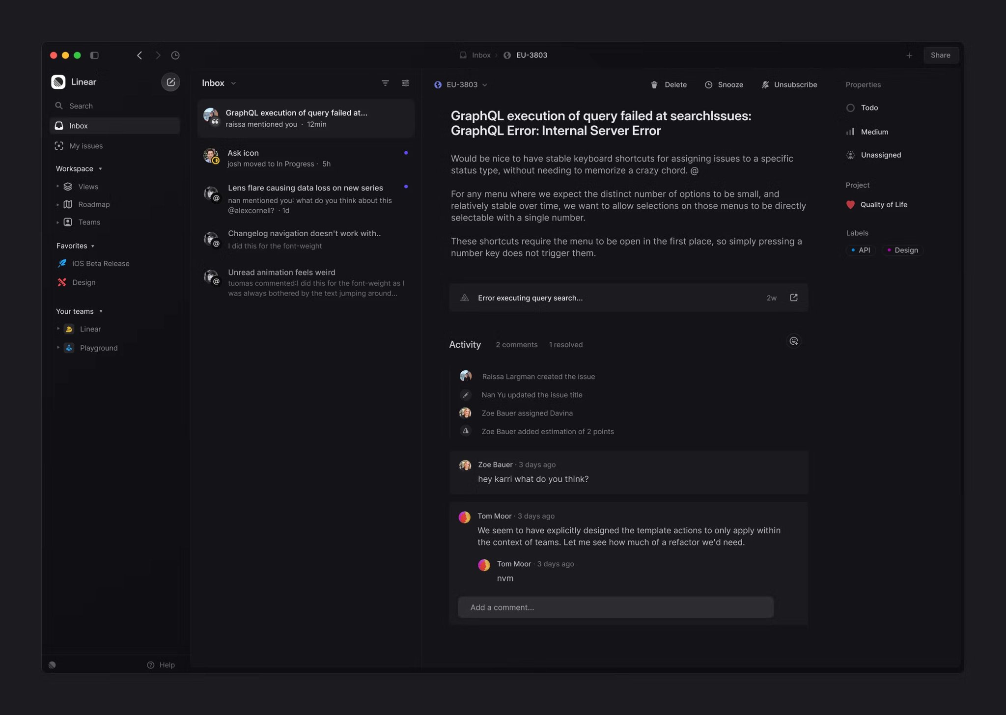 Codex implementation screenshot