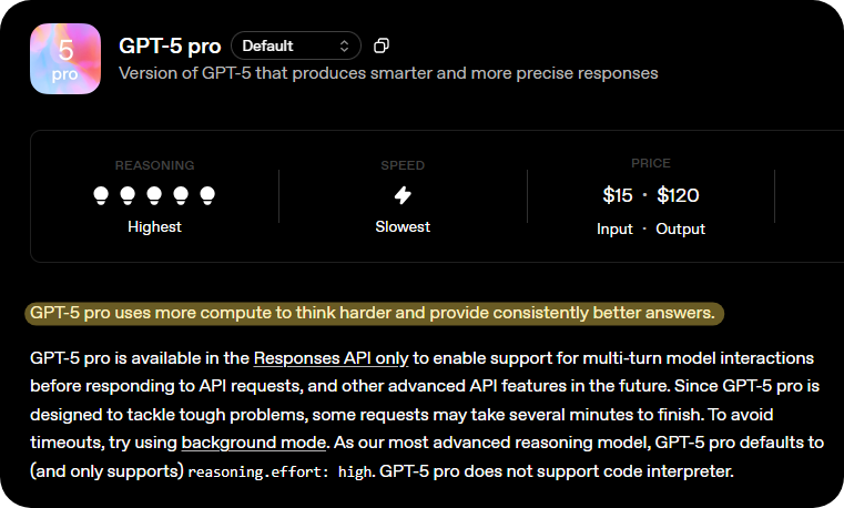 GPT Pro response quality screenshot